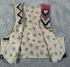 Vintage 80s Handmade Vest Womens Small Sewing Crafty Kitsch Folk Art To Wear