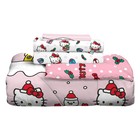 Hello Kitty Merry Winter Reversable Queen 6pc Comforter Set- Includes Bag