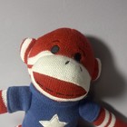 Dan Dee Sock Monkey Plush Small 2011 Red White Blue Star Sweater M0050017