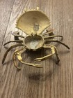 Vintage Solid Brass Crab Ashtray
