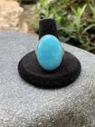 Retired Design Carolyn Pollack Sterling Massive Turquoise Ring Relios Sz 10
