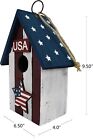 Patriotic Bird Houses For Outside Wooden Hanging Birdhouse Decorative American