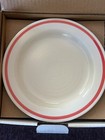 Hay Sobremesa Plate Set Of 2 Hand Painted Red