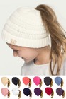 C c Kids Beanie Tail Kids Children   s Soft Ponytail Messy Bun Beanie