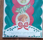 Vintage 80 s Victorian Design Paper Christmas Card Holder Made In England Nip