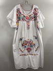 Floral Mexican S m House Dress Hand Stitched  W Flaws