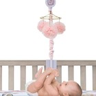 Lambs   Ivy Secret Garden Pink Pom Pom Musical Baby Crib Mobile Soother Toy