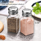 Salt And Pepper Shakers Set  Salt Shaker With Stainless Lid-glass Spice Jars Kit