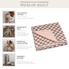 Parker Baby Quilt  Butterfly Design  Soft 4 Layer 100  Muslin Cotton  47  X 47 