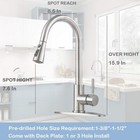 Commercial Kitchen Faucet Pull Down Sprayer Mixer Single Handle Stainless Steel