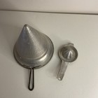 Vintage Aluminum Lot Of 2 Strainer   Juicer 
