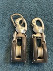 Vintage Pair Of Merriman Trunnion Shackle Snatch Blocks  6 5    Long