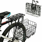 Bicycle Bike Basket Folding Metal Wire Handlebar Storage Carrier For Front Rear