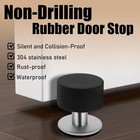 Door Stops With Extra Stickers  No Drill Heavy Duty Rubber Doorstops  Sound Damp