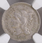     Extremely Rare Key Date - 1876 3cs Three Cent Nickel Ngc  no Cac  Xf       