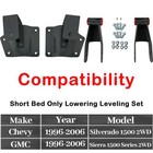 4  Drop Kit Rear Shackles Hangers Replacement For 1999-2006 Chevy Silverado G   