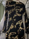 Black Gold Sequin Dance Costume Adult Large Long Sleeve 