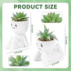2 Pack Fake Plants Succulents Plants Artificial For Living Room Home Bathroom   