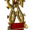 Vintage 1980   s Mimi Di N Women   s Gold Tone Nautical Buckle   Red Belt Signed