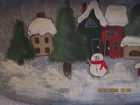 Christmas  Vintage Wooden Scoop  Hand Painted