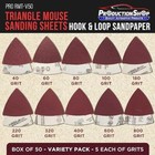 Triangle Mouse Detail Sander Sandpaper Sheets  50 Disc Variety Pack  Grits 40  8