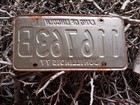 1977 Illinois Il License Plate 116763b Land Of Lincoln 