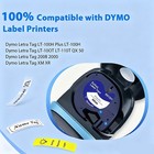 10pk Dymo Letratag Refill 91331 91330 White Plastic 12mm Label Tape 1 2  Lt-100h