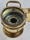 Antique Wwi British Royal Navy Brass Binnacle Nautical Ship Compass With Lantern