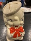 Vintage  late 1950s  Ceramic Elephant Sailor Piggy Bank