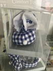 New Stephan Baby Boo-bunnie Plaid Blue Plush Comfort Toy W  Boo Cube   Soothing
