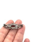 Vintage Silver Celtic Knot Amber Brooch Bar- G Ltd  - 4g