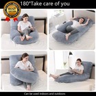 Pregnancy Pillow J-shaped Full Body Pillow Body Tummy Support Comfort