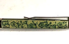 Horror Floaty Pen Moving Hearse In Cemetery Skeleton Tombstone Bats Vintage Art