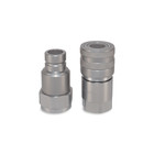 3 4    Flat Face Hydraulic Quick Couplers Set - 3 4    Npt Thread