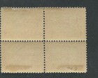 1913 United States Panama Canal Locks Postage Stamp  398 Mint Hinged Block Of 4