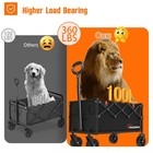 Wagons Carts Foldable Lightweight Portable Utility Shopping Cart With 360lbs 