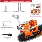 Klampero Chainsaw Sharpener  Portable Hand-crank Chain Saw Sharpener Tool With G