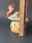 Vintage Pixie Elf Violin Player On Mushroom Toadstool House Planter Read