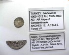 2 Medieval Silver Coins     Ottoman Mehmed Iii Ak  e   Umayyad Spain 1 2 Dirham
