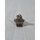 Vintage Miniature Brass Bird Figurine Antique Bronze Tone Sparrow Statue