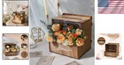 Classic Rustic Wedding Card Holder With Acrylic Window
