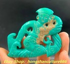 Collect Old Chinese Turquoise Carving Dancer People Statue Amulet Pendant