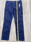  610 New Authentic Stone Island Logo Badge Brushed Cotton Cargo Pants Size W-36