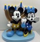 Disney Mickey Minnie Hanukkah Menorah Figurine 8 25    Blue Holiday Decor