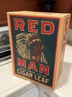 Antique Red Man Chewing Tobacco Advertising Cigar Box 1900 Vintage Pinkerton Co 