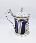 Fine French Solid Silver Openwork Mustard Pot C1800