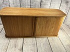 Mid Century Danish Modern Teak Wall Cabinet Tambour Doors 20 5 