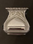 Antique Art Nouveau art Deco 3pc Nickel Plated Desk Set C1920   s