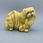 Vtg Golden Pekingese Dog Mid Century Hand Painted Ceramic Figurine