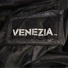 Vintage Leather Trench Coat 22w Venezia Black Halloween Goth Fall Winter Long